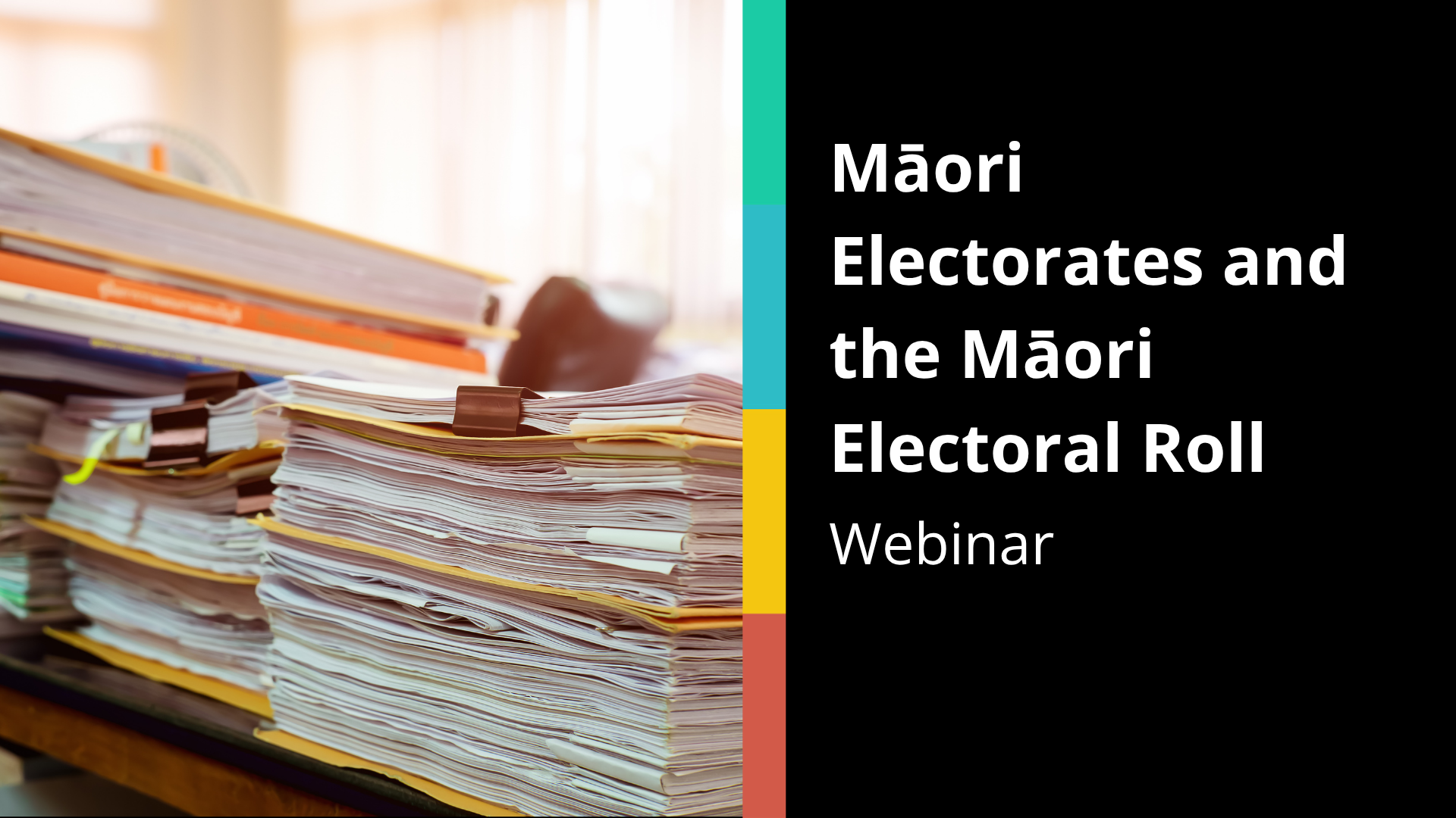 Webinar: Māori electorates and the Māori electoral role 